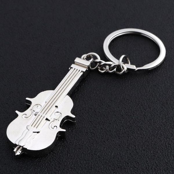 

keychains violin key ring silver metal decoration classic musical instruments keychain kc95196