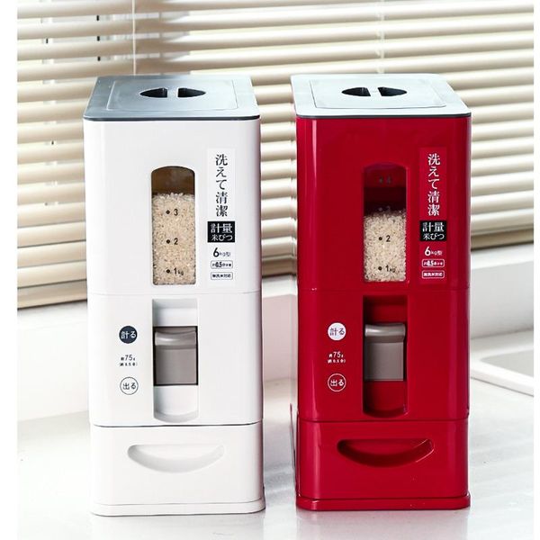 

storage bottles & jars 20 kg loaded rice barrels japan metered box pest control moisture household grain cylinder