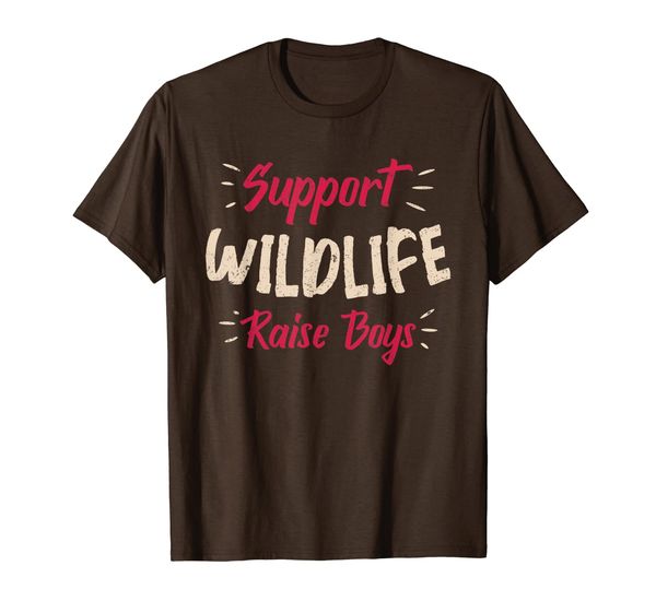 

support wildlife raise boys shirt t-shirt, White;black