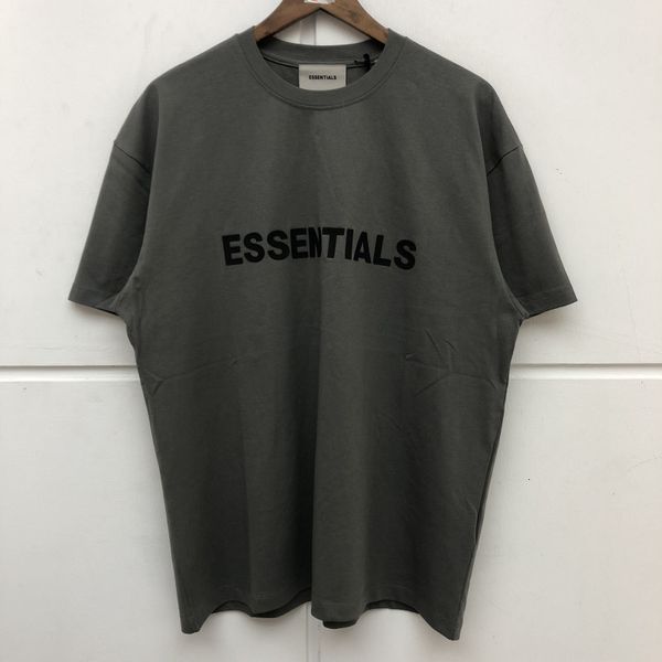 

1:1 better quality letter glue essentials t shirt with cleavage v o85t, White