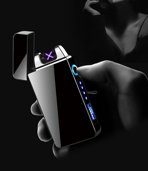 

2021usb rechargeable cigarette lighter charging touch sensing lighter windproof electronic ultra-thin electric heating lighter environmental