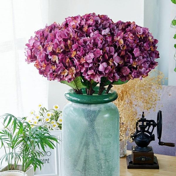 

decorative flowers & wreaths artificial flower single branch, 68cm hydrangea, wedding, banquet table decoration, holiday, home decoration ar