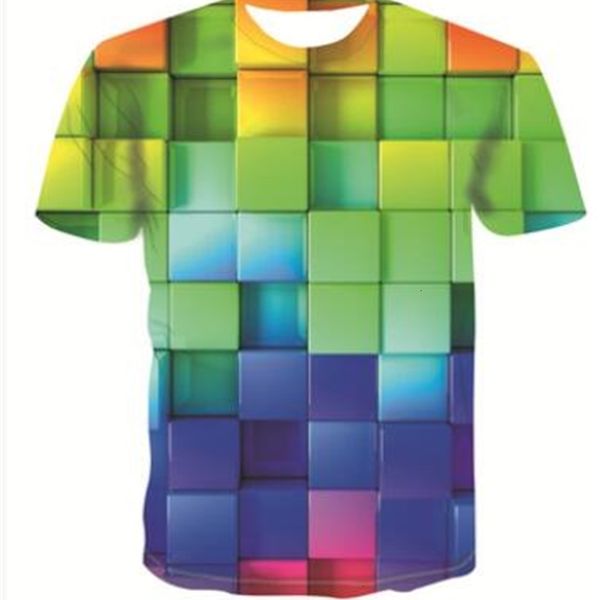 

men's t-shirts fashion print t-shirt women short sleeve hip hop geometry graphics harajuku 3d t shirt summer cool tee clo ma2u, White;black