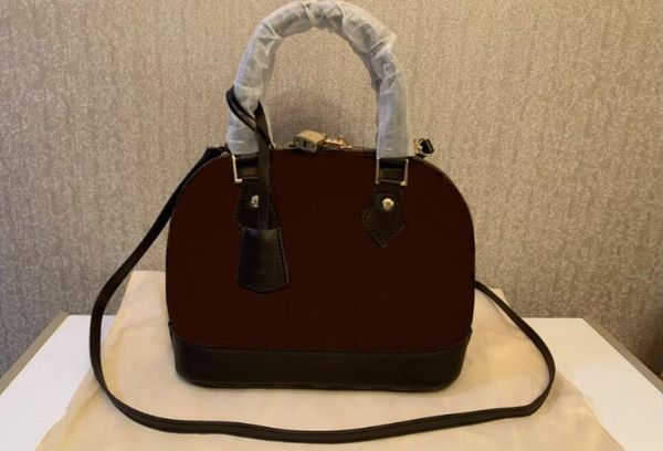 Mulheres Alma Ombro Bolsa Bloqueio e Key Messenger Bag Bolsas De Couro Bolsas De Couro Senhoras Senhoras Cosméticas Crossbody Bags M466