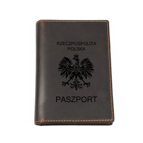 

card holders poland passport covers cowhide genuine leather wallets functional purse engrave name travel wallet, Brown;gray
