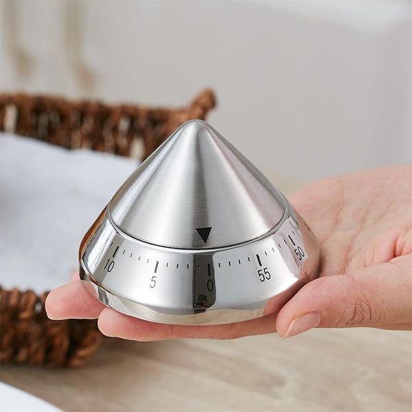 

kitchen timers 1pcs creative time reminder timer mechanical stainless steel countdown ufo cone apple egg lovely high-quality high-end