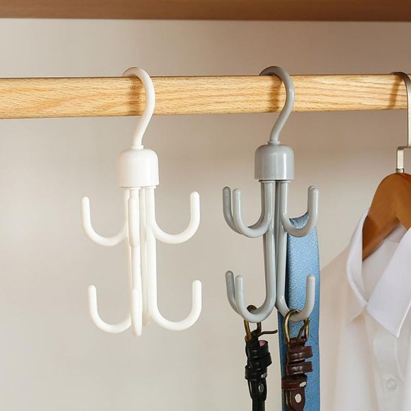 

hooks & rails 360 degrees rotating kitchen wardrobe storage hook handbag clothes hanger hanging rack scarf eight-claw
