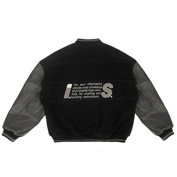 

2021 new i.sports archive bomber is varsity baseball jacket men women heavy fabric coat sleeve stitching jackets uogh, Black;brown