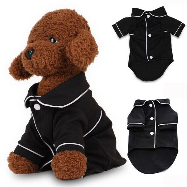 

dog apparel luxury pets sleepwear cat fashion cotton warm pajamas soft button clothes costumes winter jumpsuit outfit