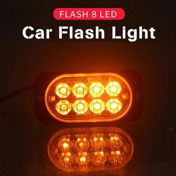 

emergency lights 1xled side marker amber recovery car 12v 24v led lighting bar orange grill breakdown flashing strobe
