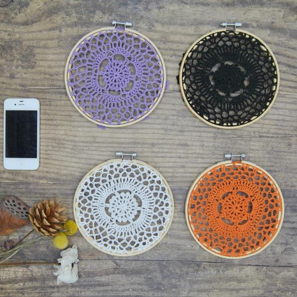 

nordic handmade macrame dreamcatcher woven knitted wall hanging tapsey room decoration farmhouse decor no.b012 diameter 15cm
