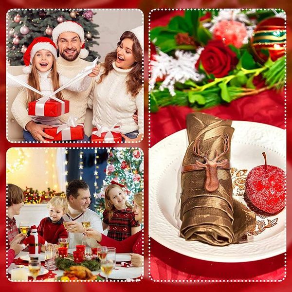 

napkin rings 18 pcs christmas deer holders table decoration for party