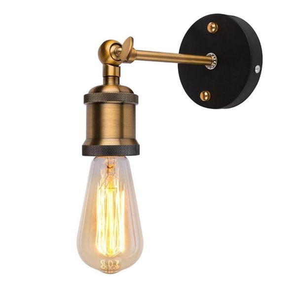 Светодиодные настенные огни 110V 220V E27 металлические лампы Home Decor Простая односмысленная лампа Retro Rustic светлые светильники освещения