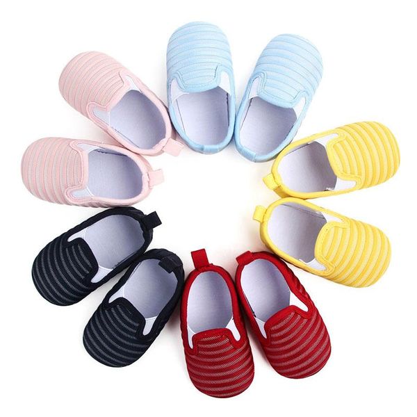 

first walkers baby 0-18m infants stripe shoes kids children fashion footwear boys girls born toddlers solid