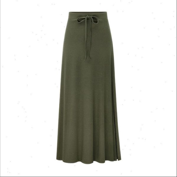 

spring high waist solid womens skirt slim a word long fashion split package hip section large size skirts, Black
