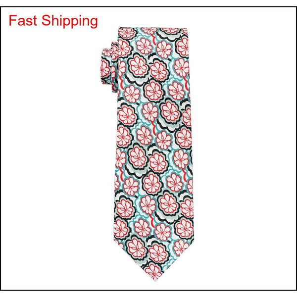 

mens printed ties red flower pattern white business wedding silk tie set include tie cufflinks hanke qylgjn mj_fashion, Black;blue