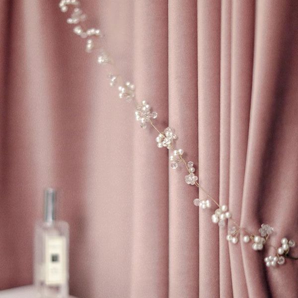 

curtain & drapes luxury nordic velvet pink /green blackout curtains for living room bedroom thickened french window