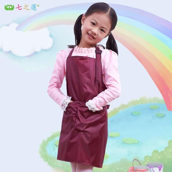 

children's apron waterproof middle and big kids cute waist