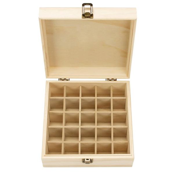 

storage boxes & bins wooden box 1pc carry organizer essential oil bottles container metal lock jewelry treasure case