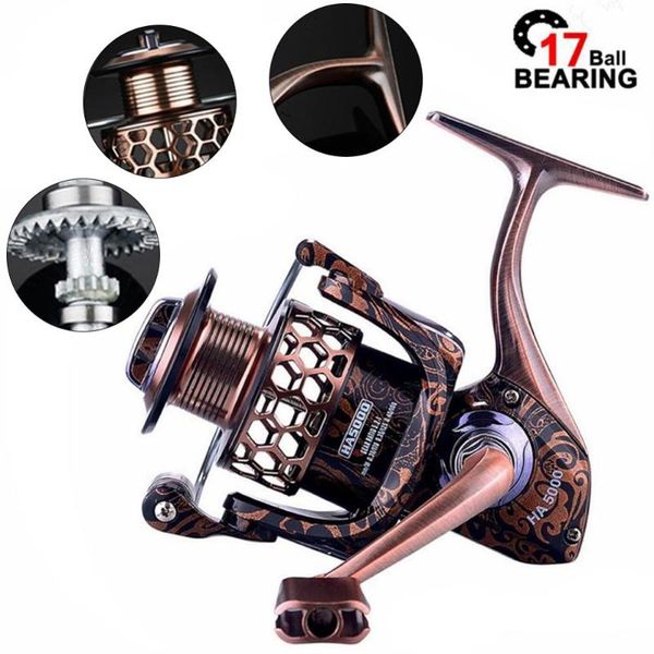 

revolving fishing reel 17 + 1bb 5.2: 1 metal fishing reel spinning wheel high speed gear long sstrong accessories