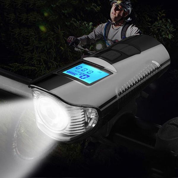 

bike lights t6 led bicycle light 10w 500lm usb rechargeable power display mtb mountain road front lamp cycling equipment