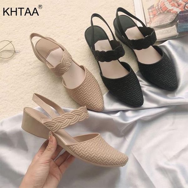 

dress shoes women pointed toe woman casual sandals summer ladies wedge jelly slingbacks fashion female comfortable, Black