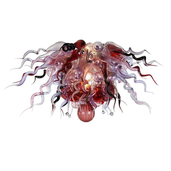 

pendant lamps red color modern custom made art chandelier lighting led hand blown glass chandeliers for furniture living room decoration
