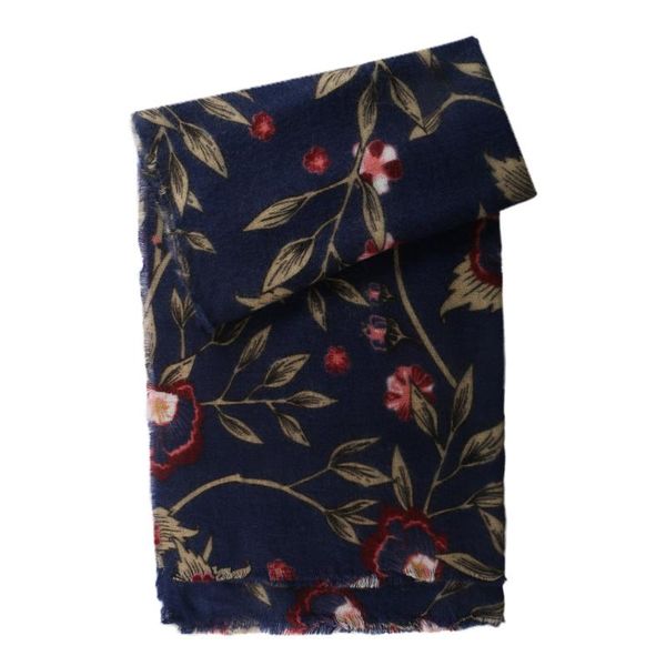 

scarves 2021 fashion summer women cotton scarf flower beach hijab shawls and wraps female foulard echarpe designer bandana, Blue;gray