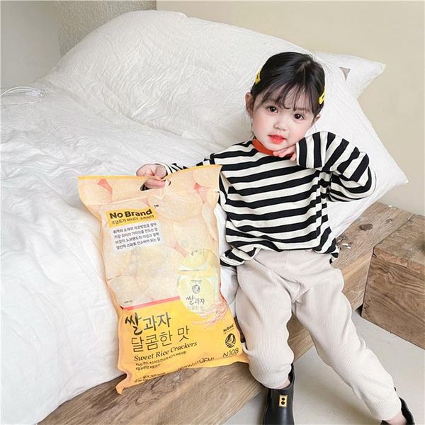 

2021 new korean style spring girls boys sports elastic waist solid color pants casual trousers children kids clothes e5022, Blue