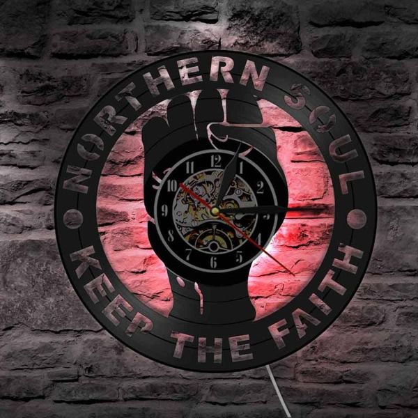 

wall clocks northern soul keep the faith vintage clock record manchester hipster