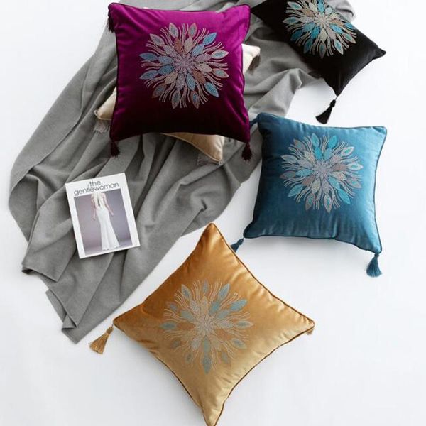 

cushion/decorative pillow 1pc 4 sizes bauhinia floral design cushion cover sofa bed throw pillowcases without filler diamonds ironing with t