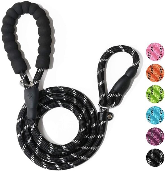 

cat collars & leads 2 in 1 durable slip rope dog leash collar nylon basic training big loop pet walking lead tape harness leashe