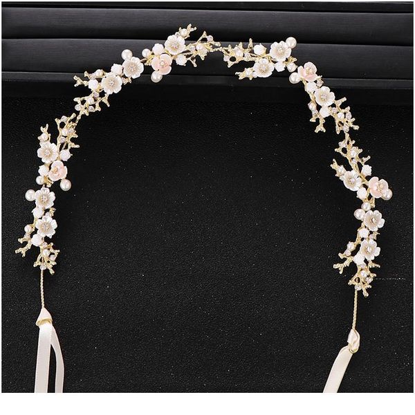 

vintage wedding hair accessories crystal pearl flower head with golden bridal hair accessories handmade headwear brid jlllka, Silver