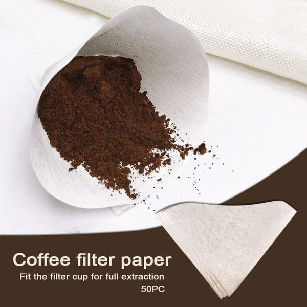 

coffee filters 50pc filter paper cup food grade shape natural for cups barista drip #j20