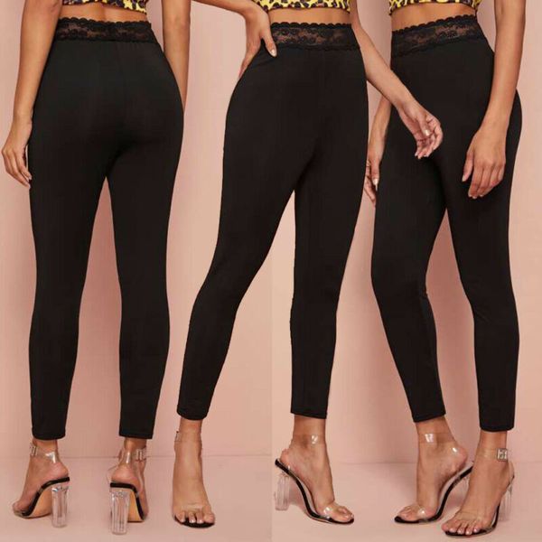 

women fashion solid black ny stretchy ee single long workout fitness sport gym running athletic leggingssale