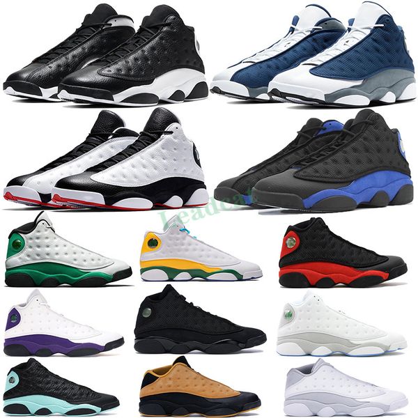 

new arrival flint 13 13s basketball shoes reverse he got game bred neutral grey low chutney jumpman lucky green trainers mens sports sneaker