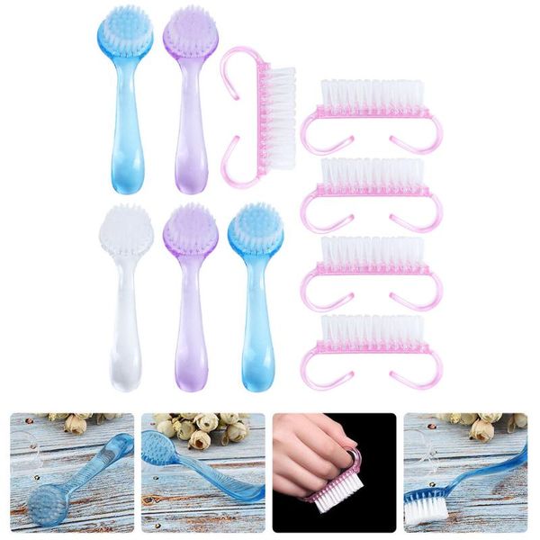 

nail brushes 10pcs decorative dust brush supple cleaning portable, Yellow