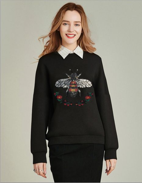 

2021 new casual hoodies women drill wear hoodie pullovers diamond stone mens crewneck sweatshirt for young girls clothing wema, Black