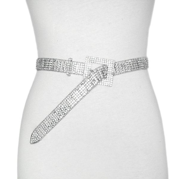 

women's diamond inlaid belt, Black;brown