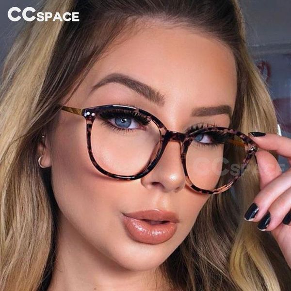 

fashion sunglasses frames 48176 cat eye retro round plastic titanium glasses ultralight men women optical computer, Black