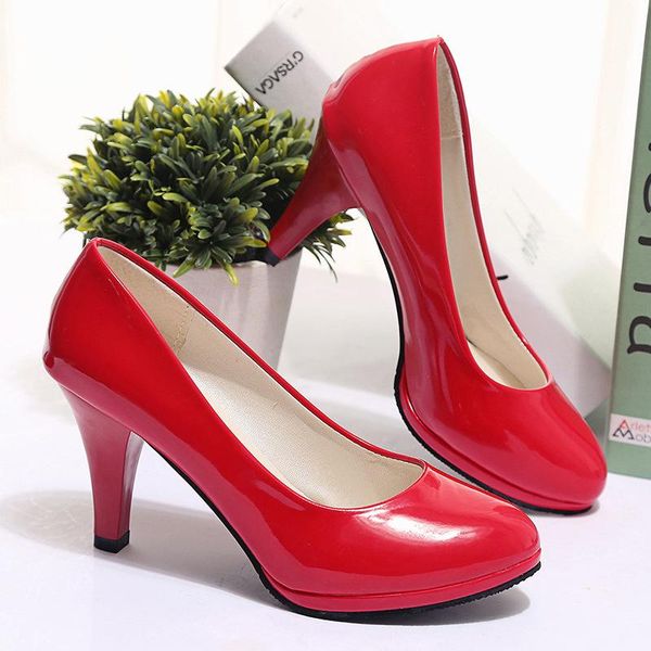 

dress shoes 2021 women pointed toe pumps high heels boat wedding female the trend of ultra, Black