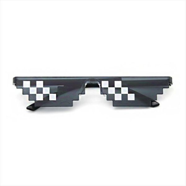 

mosaic sun glasses 8 bit mlg pixelated sunglasses men women brand thug life party fimess eye vintage okulary, White;black
