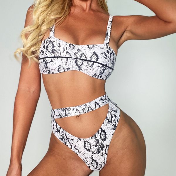 

vigorshely snke swimwer women push up bikini 2021 high wist swimsuit femle brzilin biquinis bthing suit swim wer, White;black