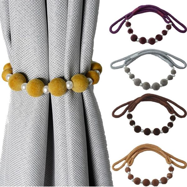 

other home decor 1pc pompom rope clips elegant curtain tieback buckle strap window drape holdbacks decorative living room accessories