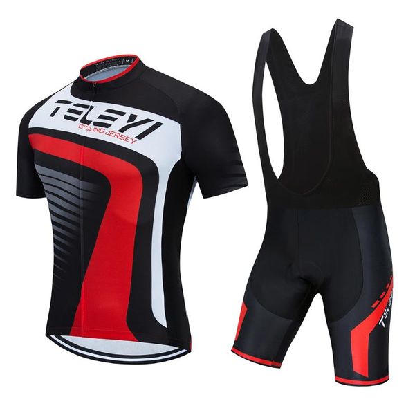

racing sets summer men cycling jersey set road bike dress suit bicycle mtb sport clothing shorts shirt kit skinsuit jumpsuit clothes maillot, Black;blue