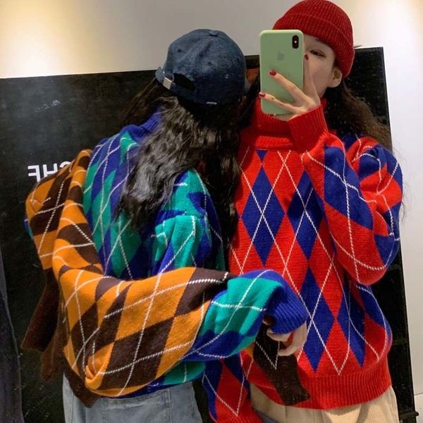 

Engage Winter Heat Selling High-collar Blouses From Female Hit Geometric Mode Basic Bluffs Two Pieces Sss2, White;black