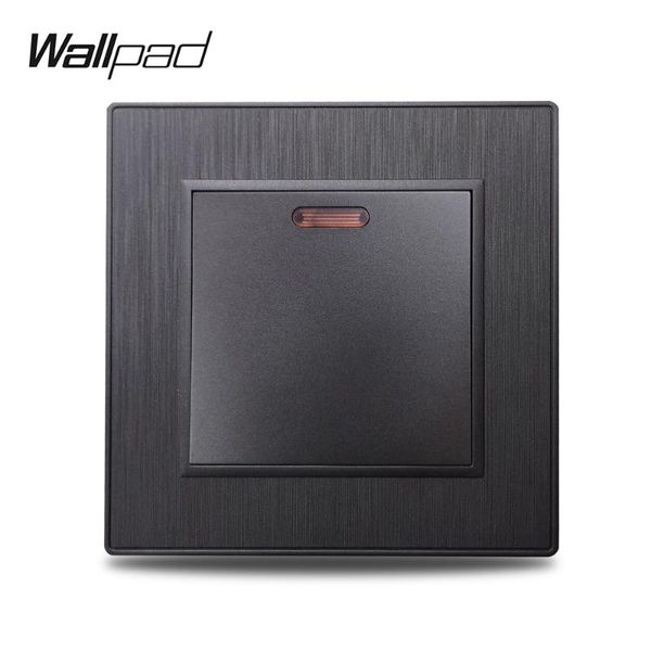 

smart home control wallpad s6 45a air conditioner cooker unit double pole dp rocker switch black silver gold brushed pc plastic imitating al