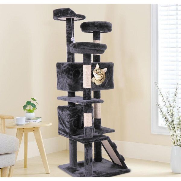 

60" cat tree tower condo furniture scratching post pet kitt jllftt warmslove