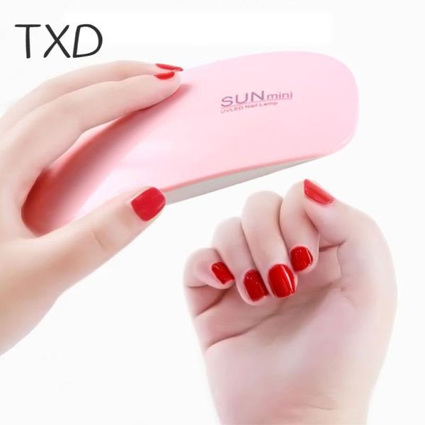 

nail dryers txd mini usb portable art mouse light 12w sun uv led dryer potherapy machine 6 lights
