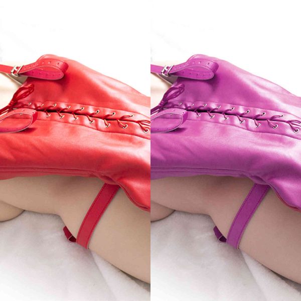 NXY Bondage Sex weiches PU-Leder verstellbar über Schulter Armbinder Slave Fetisch Handschuh Kit Fesseln 1122